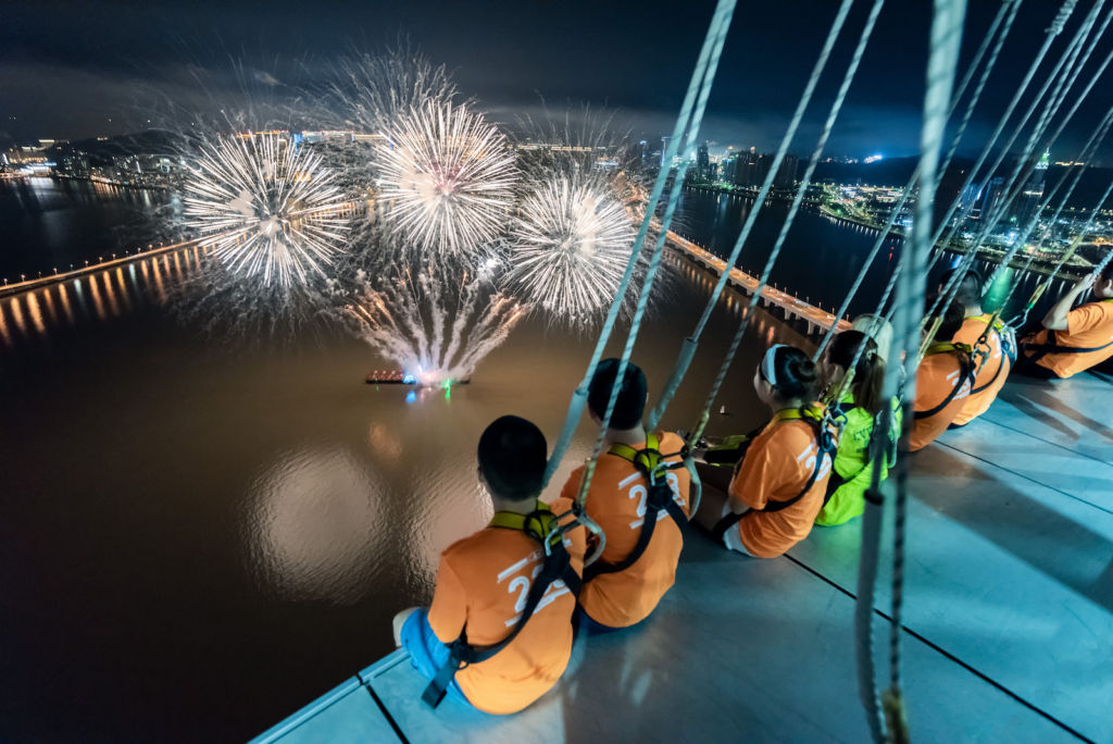 AJ Hackett Macau Tower Spectacular Fireworks at 233 Meters 6