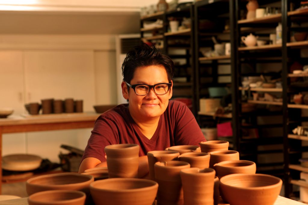 Caroline Cheng portrait with pots