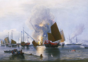 Destroying of Chinese Ships by the British Opium War Wikipedia