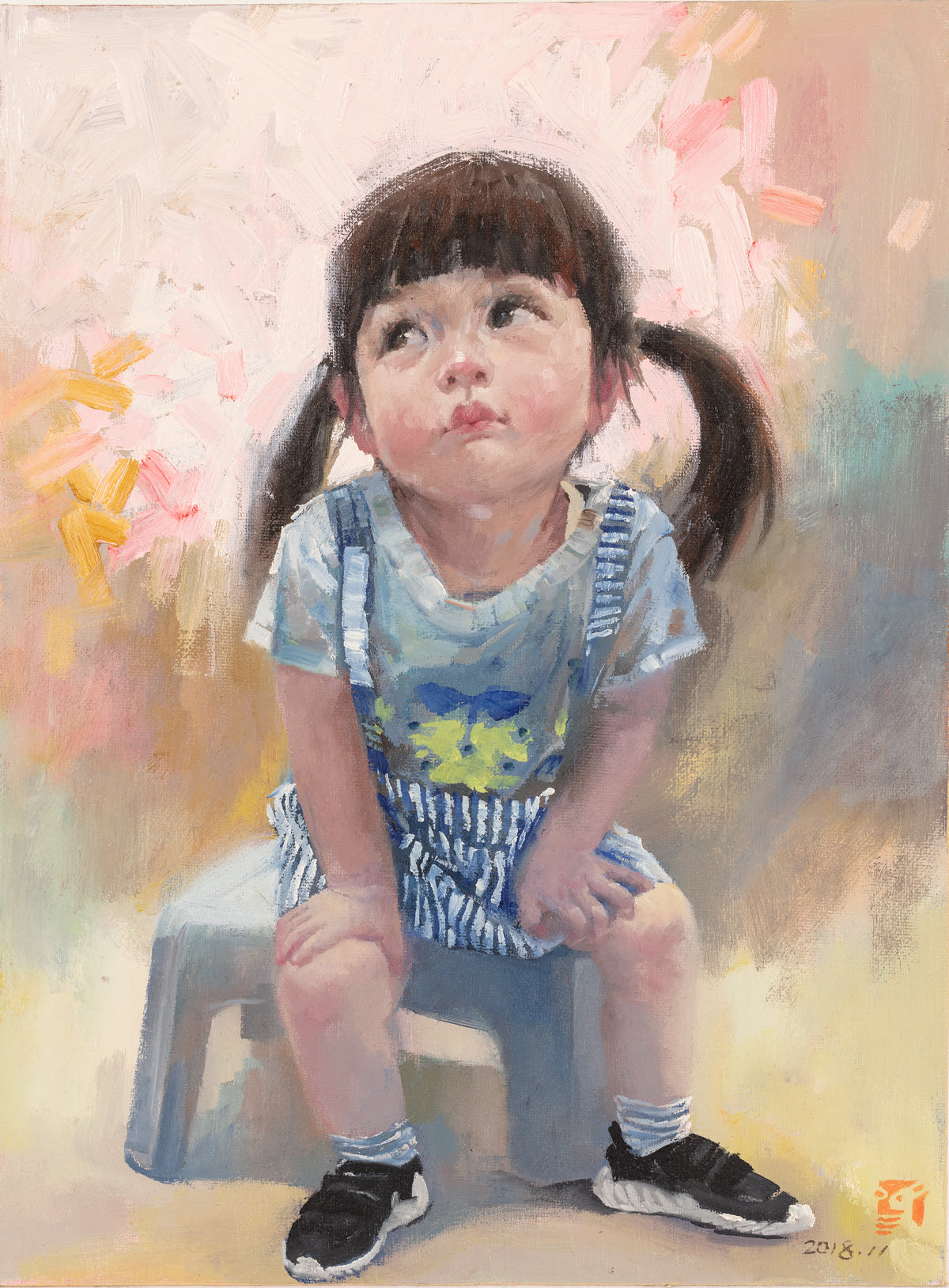 Girl Sitting Painting Lio