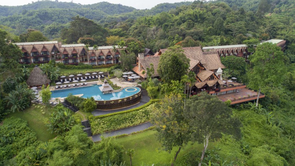 Anantara Golden Triangle Resort aerial view