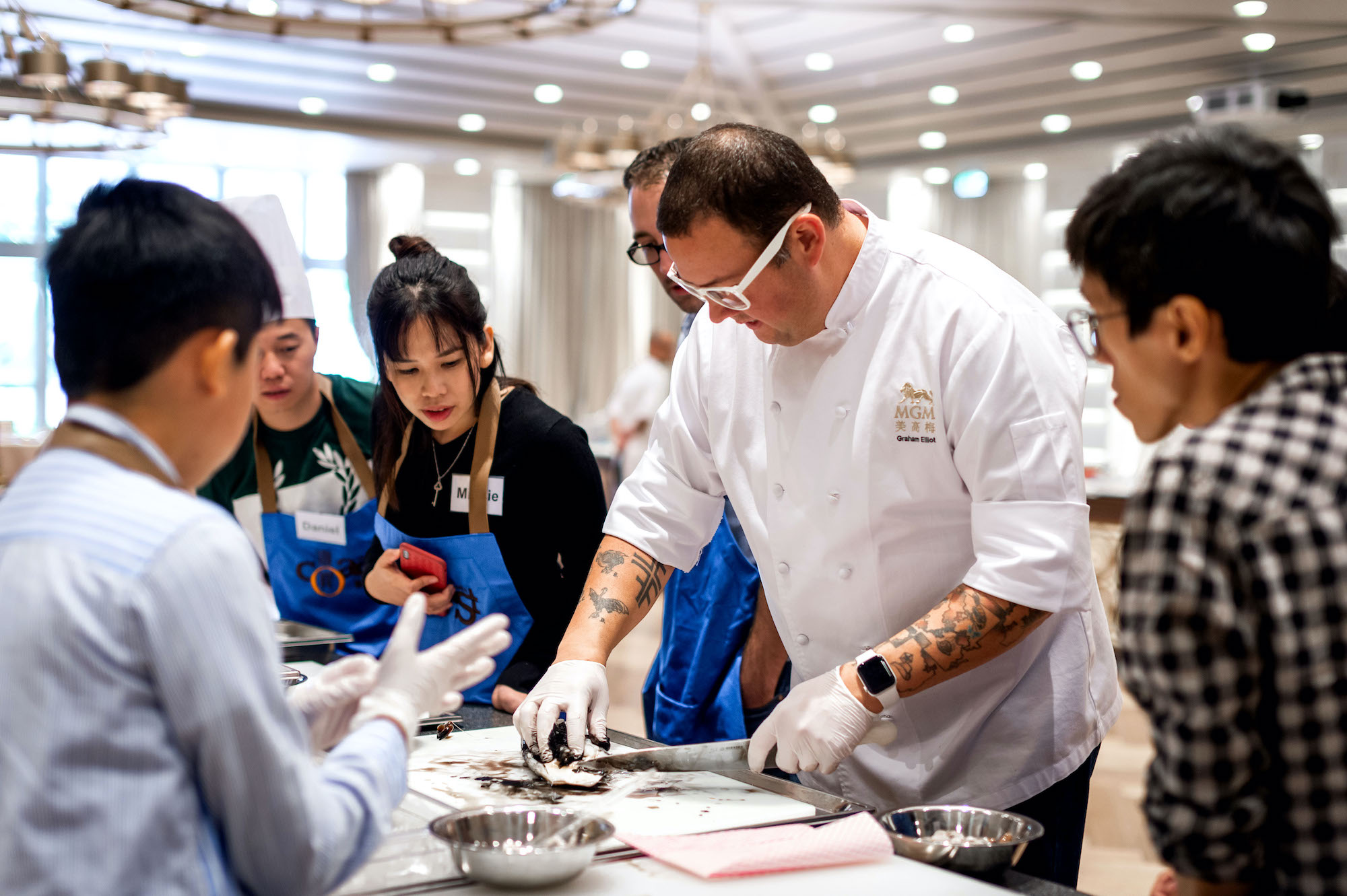 MGM Cotai Coast restaurant Chef Graham Elliot cooking