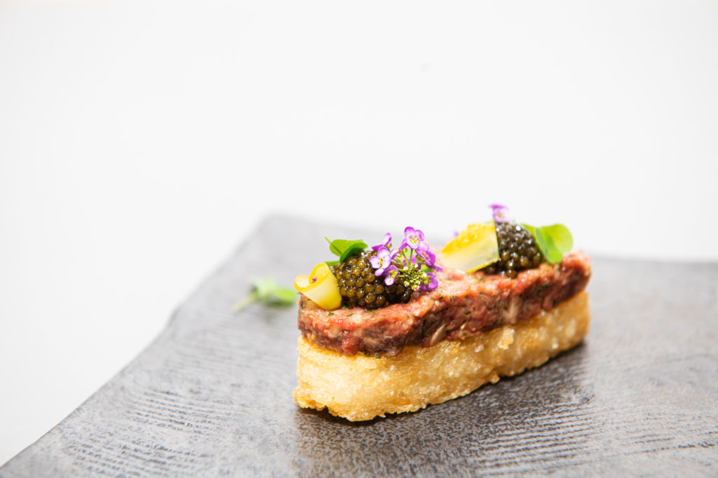 OFF MENU Sesame Szechuan Wagyumafia Beef Tartare with Rice Crisp topped with caviar