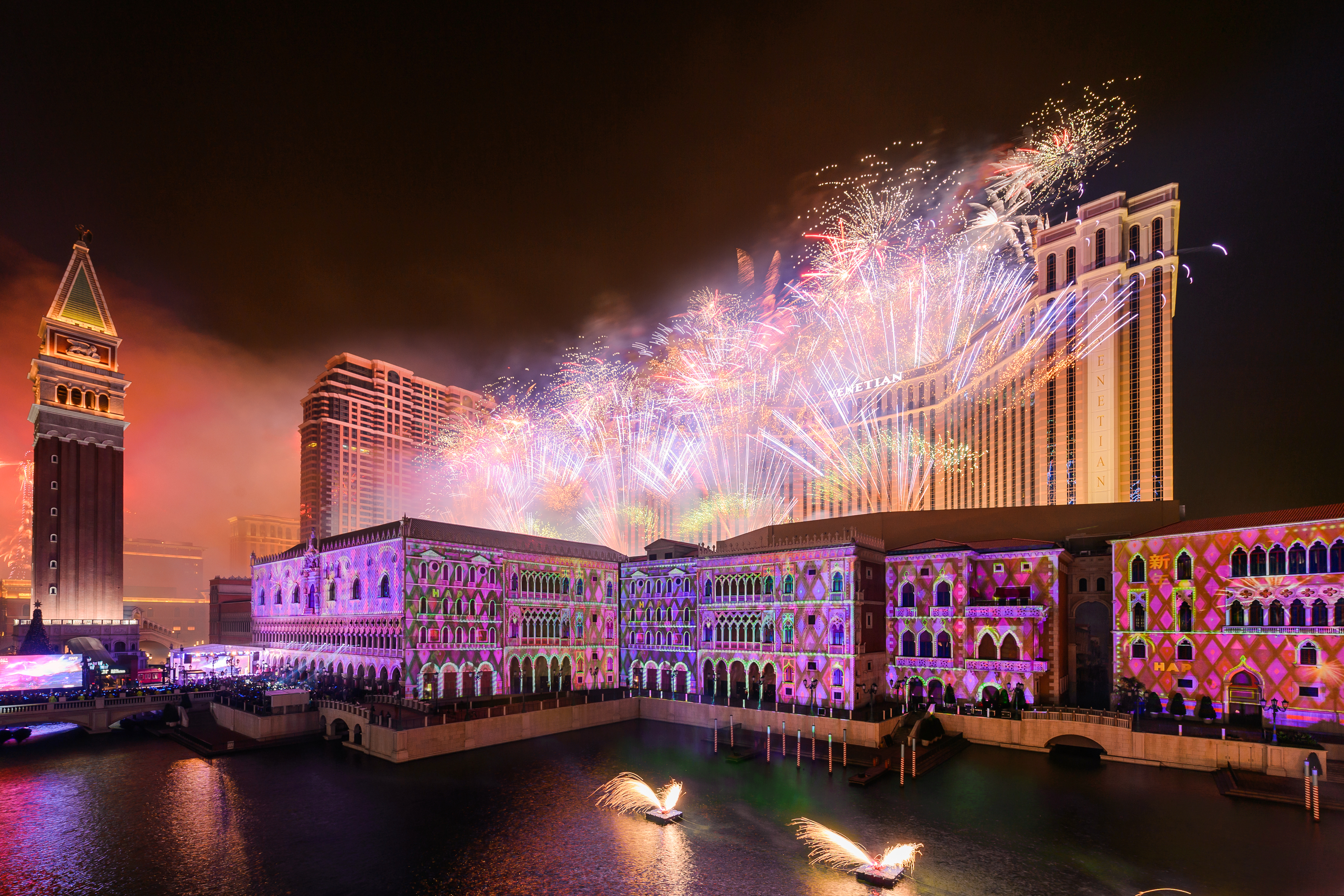 Countdown at The Venetian Macao 2020 Fireworks Photo Macau