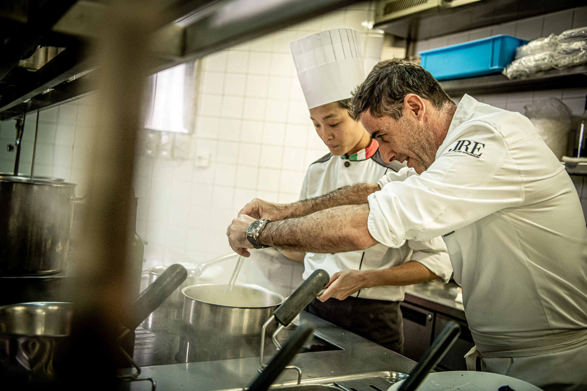 Chef Ernesto Iaccarino in Casa Don Alfonso kitchen