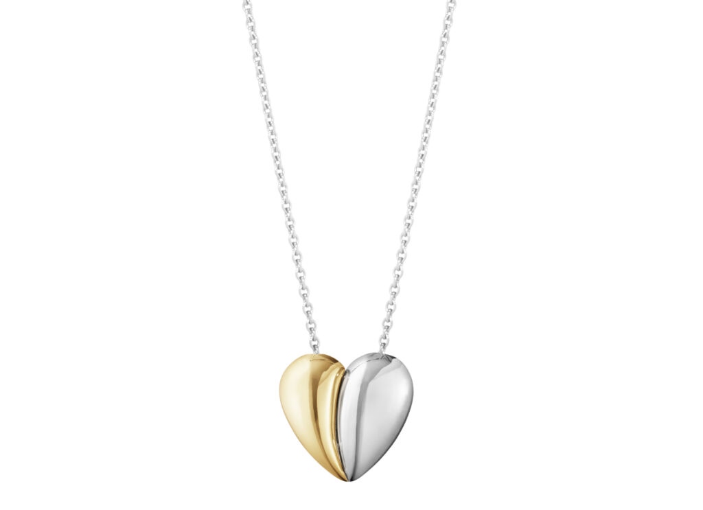 Georg Jensen 10017505_CURVE_HEART_PENDANT_638_STERLING_SILVER_YG