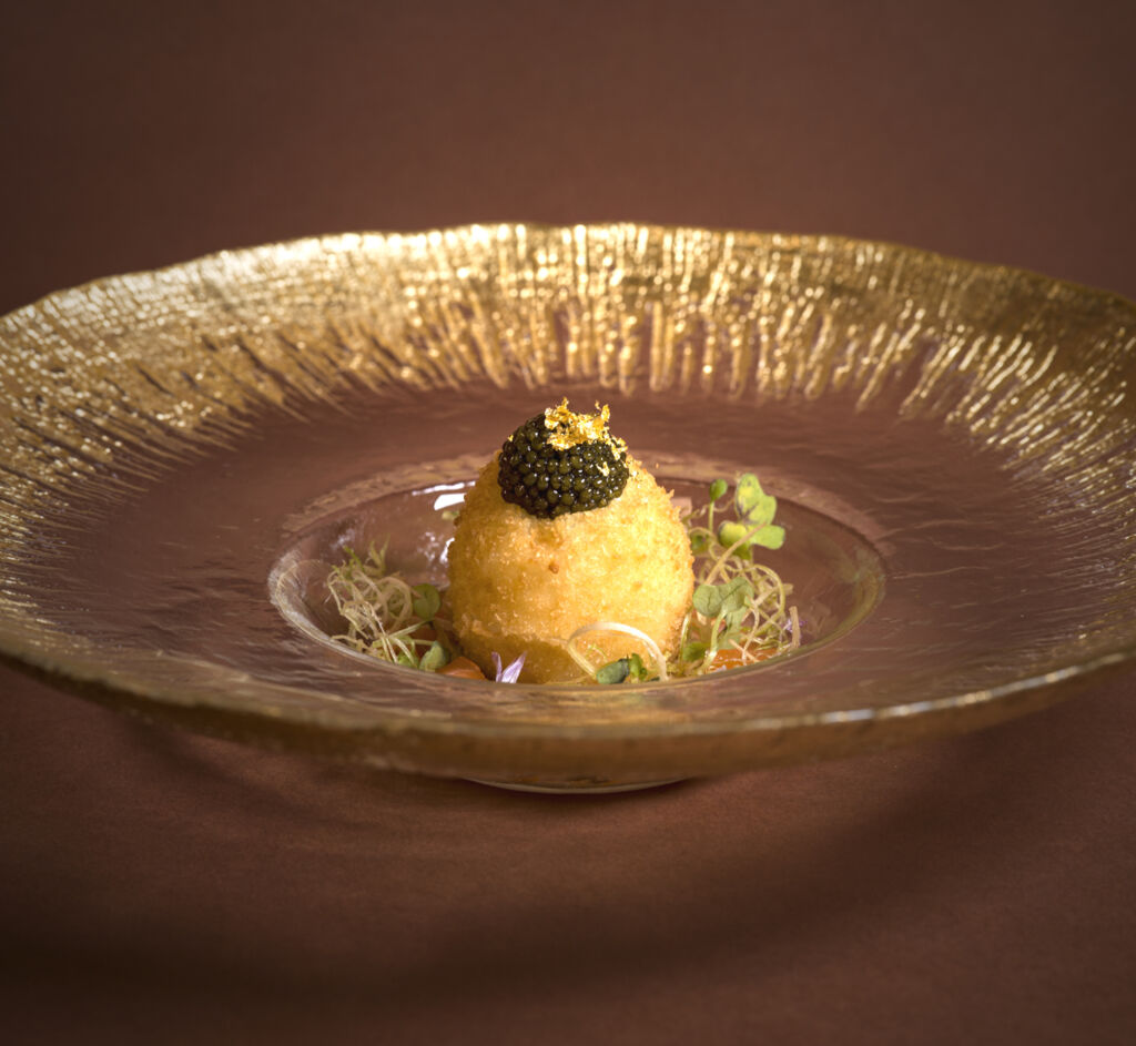 TATE Smoked Egg Espuma with Caviar