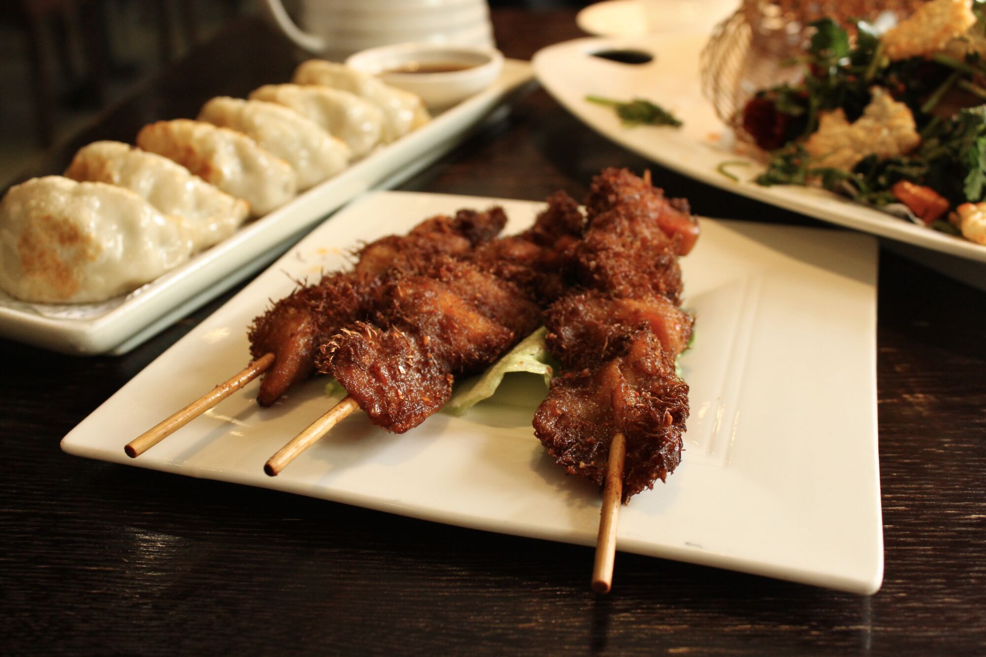 sum yuen vegetarian restaurant buddhist temple taipa lion's mane mushroom skewers with cumin