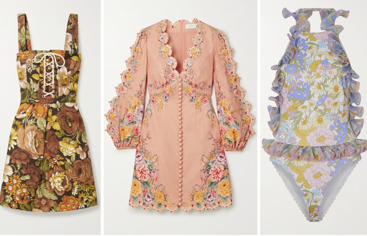 Zimmermann floral spring summer mini dress