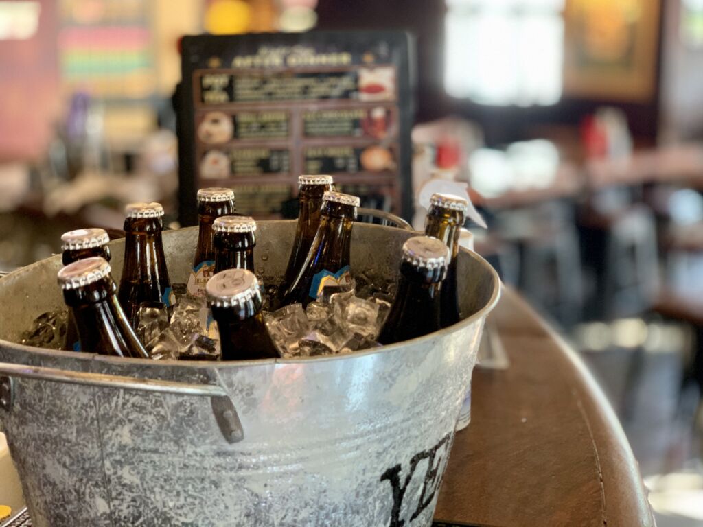 Old Taipa Tavern OTT Beers on a Bucket Close Up Macau Lifestyle