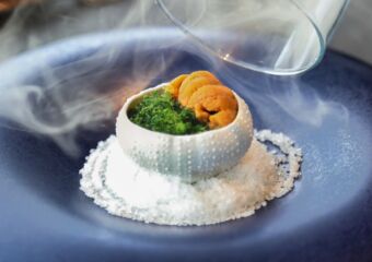 PANO Apple Wood Smoked Organic Broccoli Royale with Hokkaido Sea Urchin june hong kong