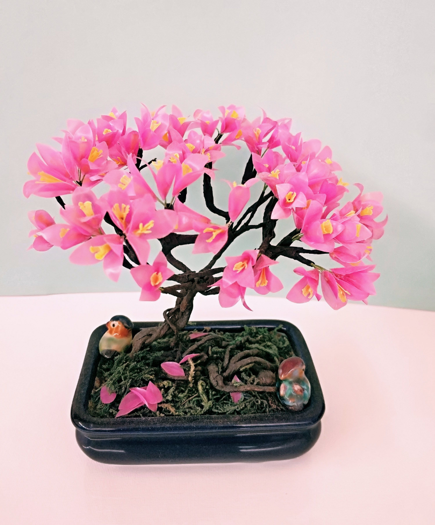 Pink Flowers Pot Macau Exhibition Art Jamming