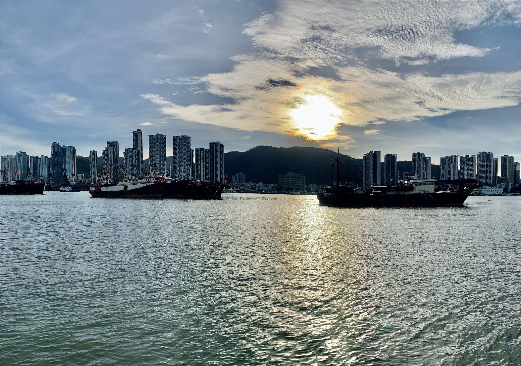 Sunny Day with Boats at Outer Harbour Barra Macau Lifestyle