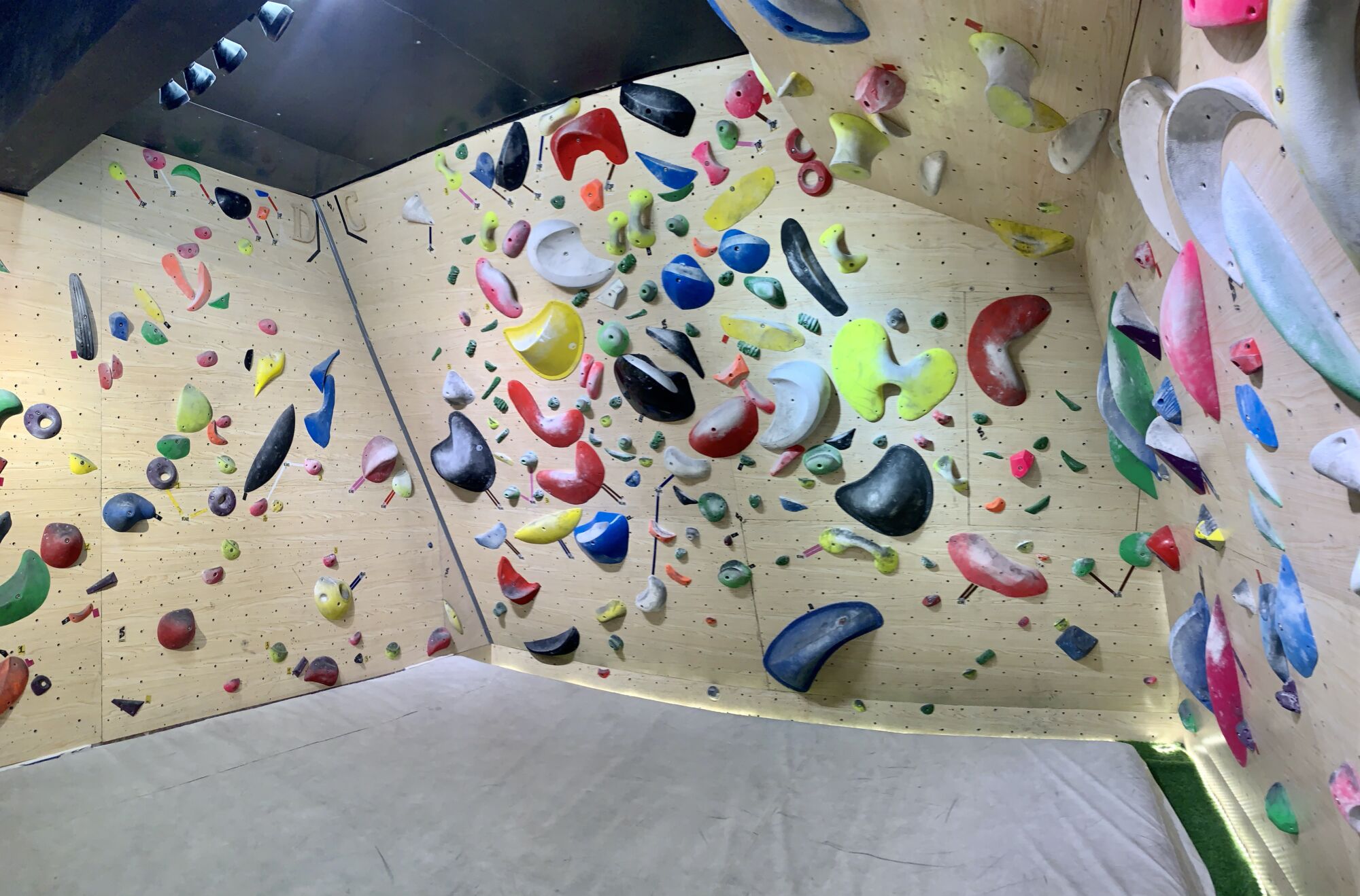 Solution Climbing Gym Wall Interior Wide View Lifestyle