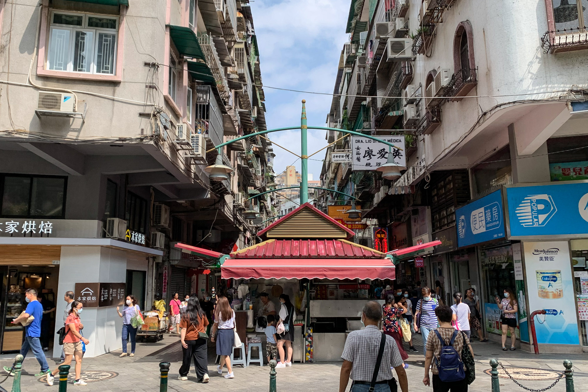 Three Lamps District Stalls Front View Macau Lifestyle