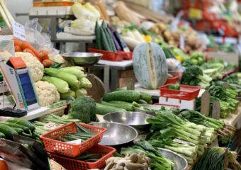 Red Market Indoor Vegetables Stalls Macau Lifestyle