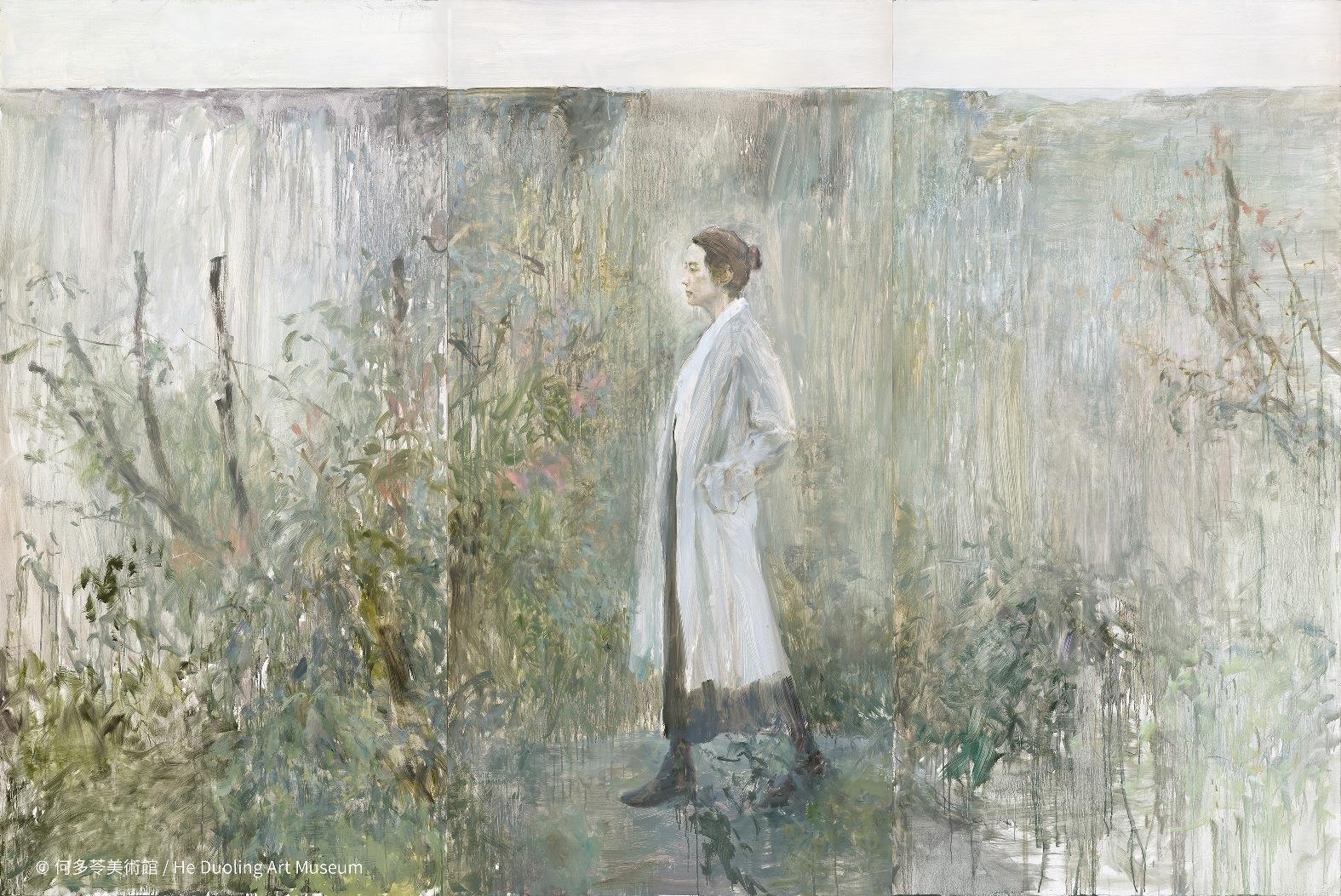 Wild Garden, Woman and Wall No. 3 (2019), by He Duoling