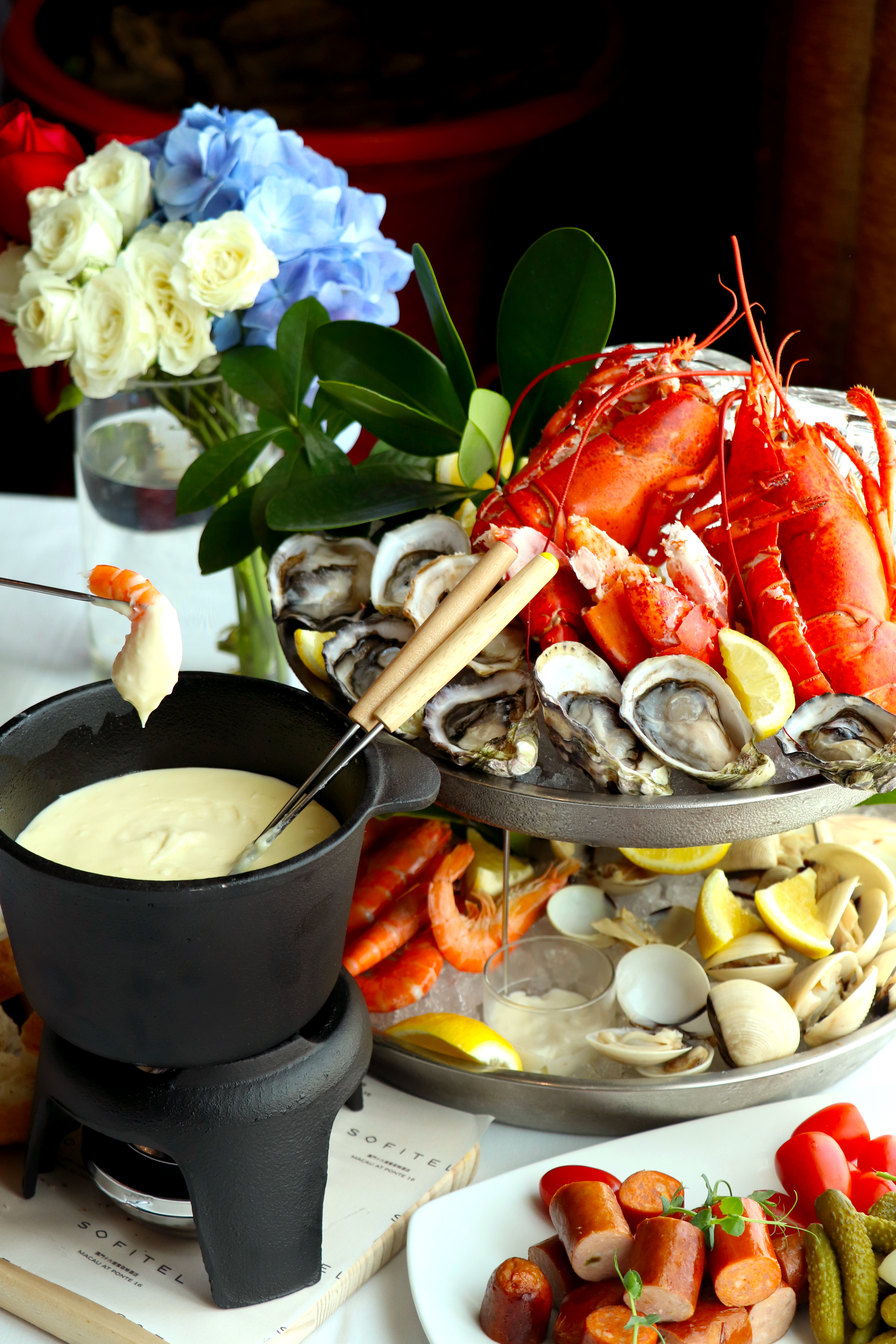 Prive Sofitel Cheese Fondue with Seafood Vertical