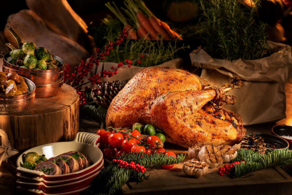 mezza9 Macau特別節日準備的聖誕火雞 festive menu featuring traditional roasted turkey