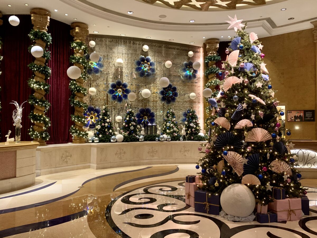 Sofitel Macau Ponte 16 lobby Christmas tree landscape