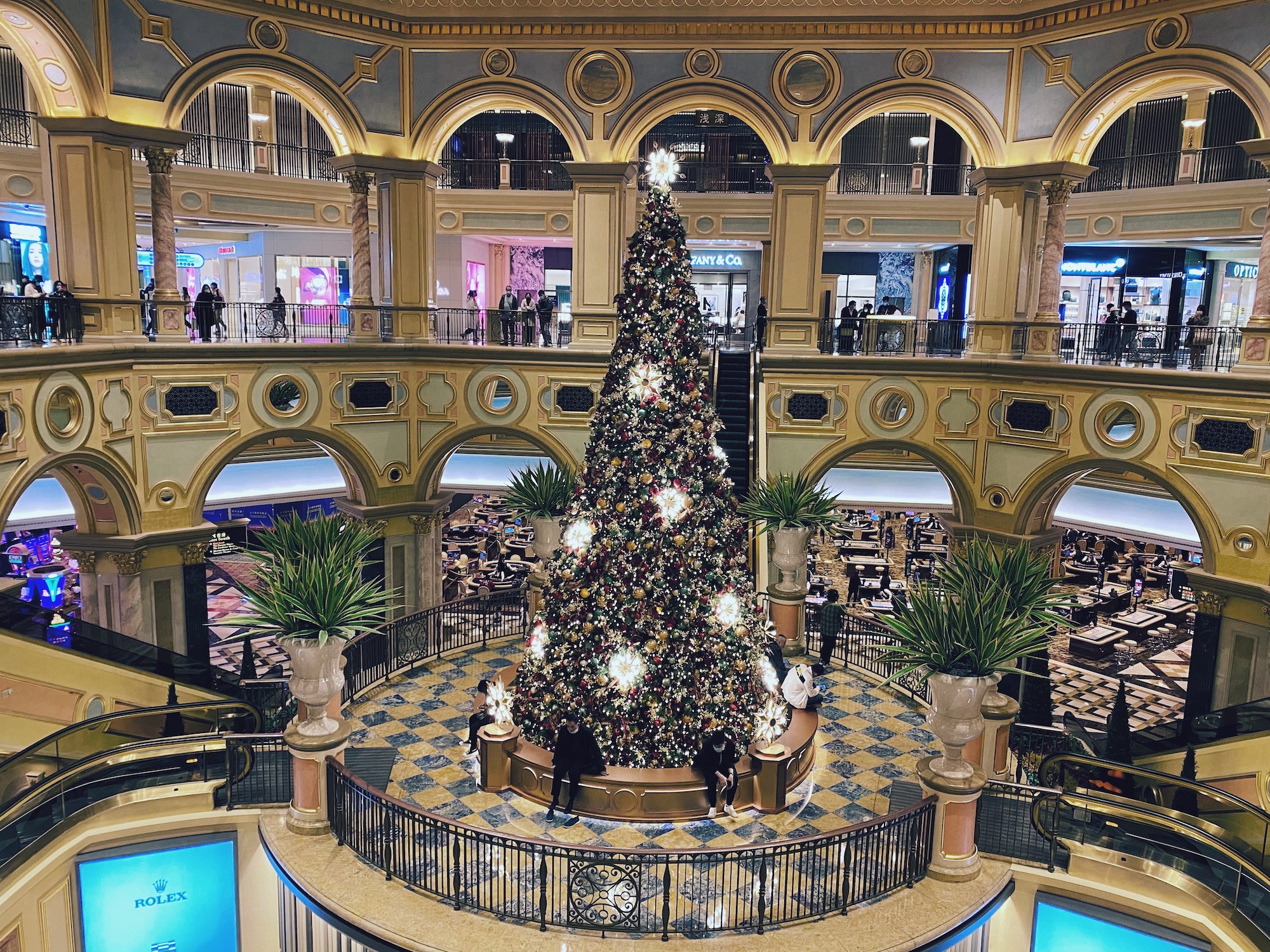 Venetian macao christmas tree inside