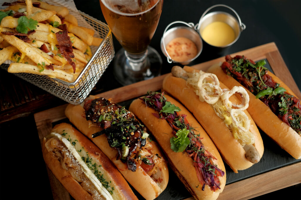 Vida RIca Bar Hot Dog Pop Up with Drink from Above