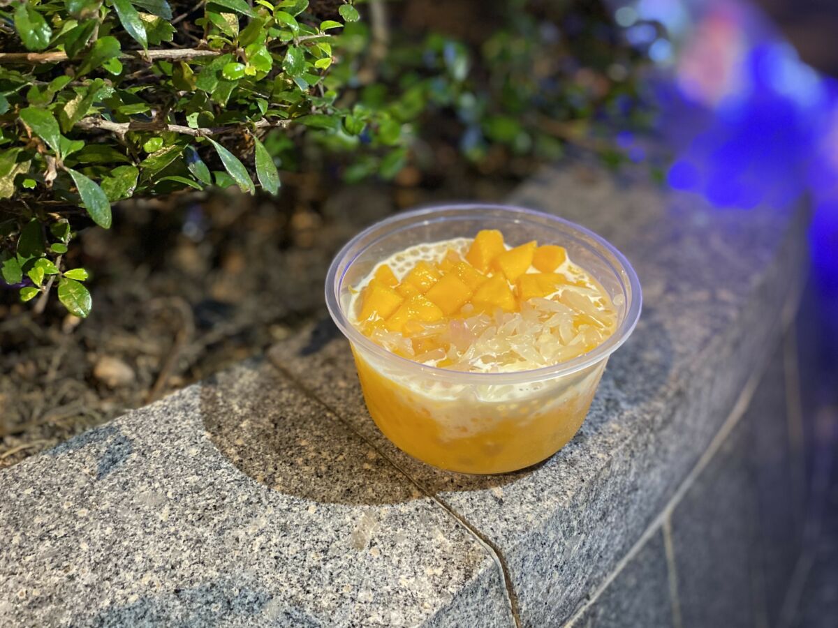 mango pomelo sago tong sui store outdoors blue light macau lifestyle