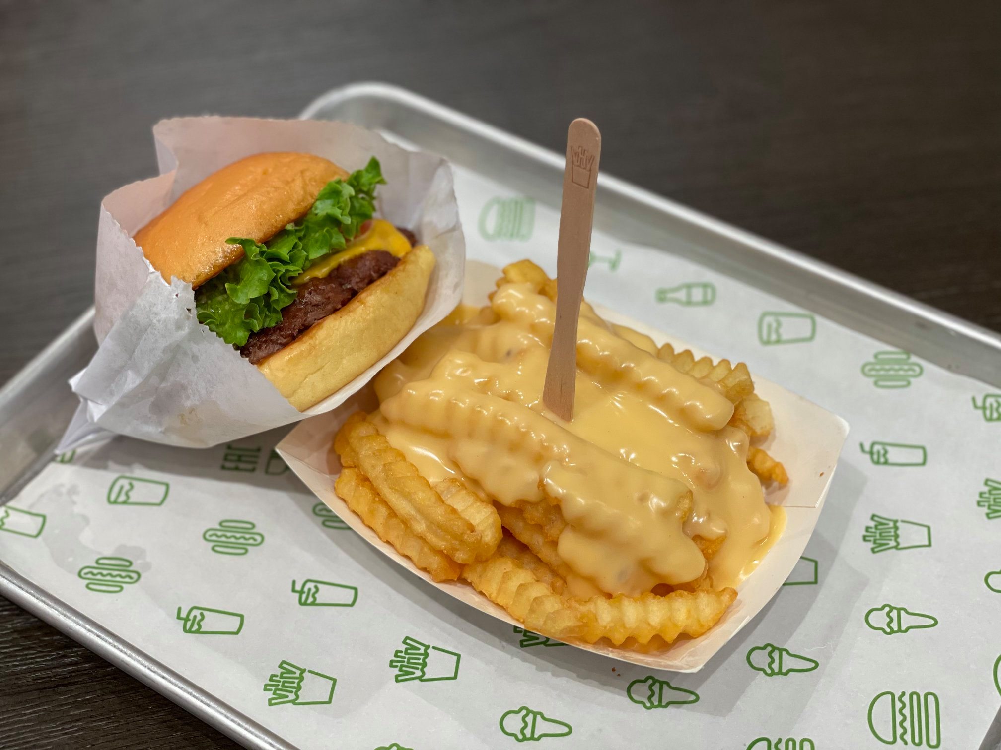 Shake Shack Burger and Fries on the Table Macau Lifestyle