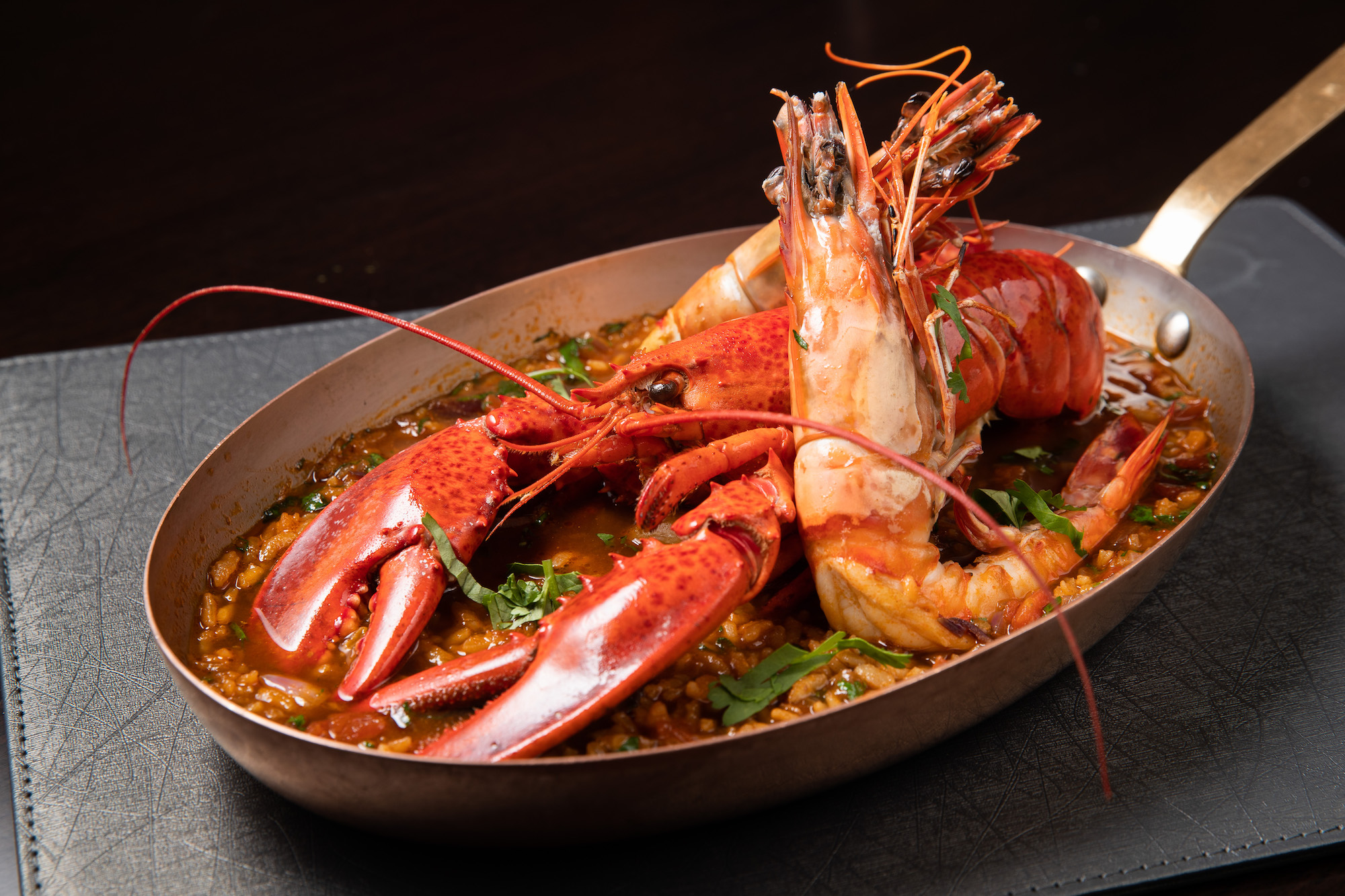 Roasted Boston lobster on Paella risotto The Parisian Macao