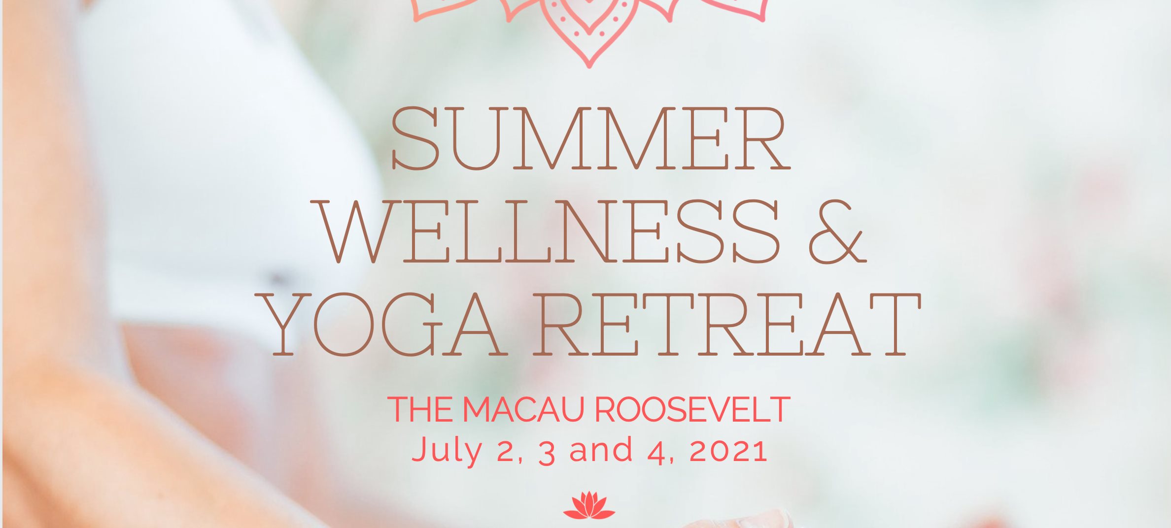 Summer Yoga Retreat Banner july events macau