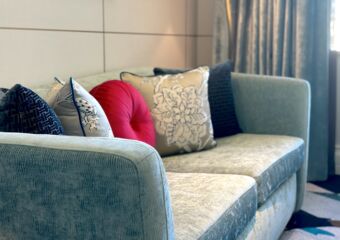 Grand Lisboa Palace suite sofa and pillows