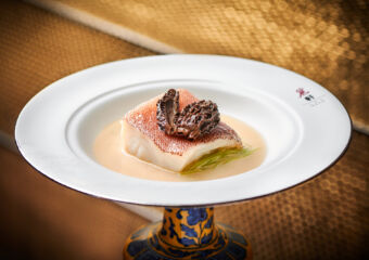 Ritz Carlton Lai Heen Simmered Garoupa Fillet with Morel Mushroom in Fish Broth