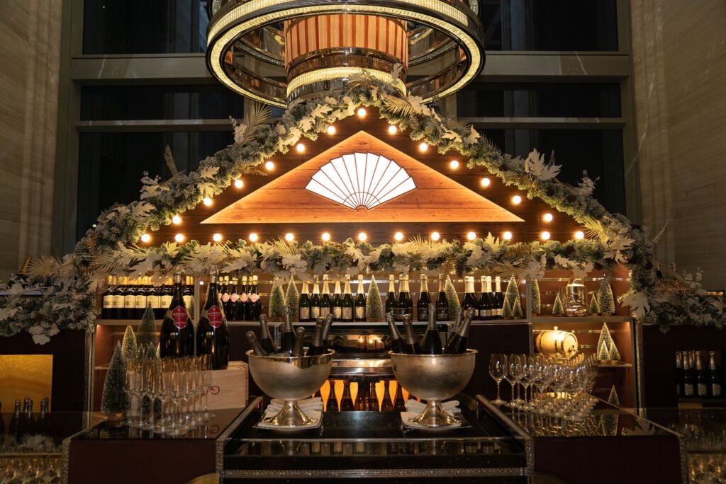 Christmas Chalet Bar Decor Mandarin Oriental Macau