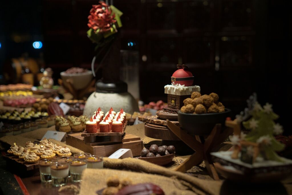 Christmas Chalet Desserts Showcasing Mandarin Oriental Macau