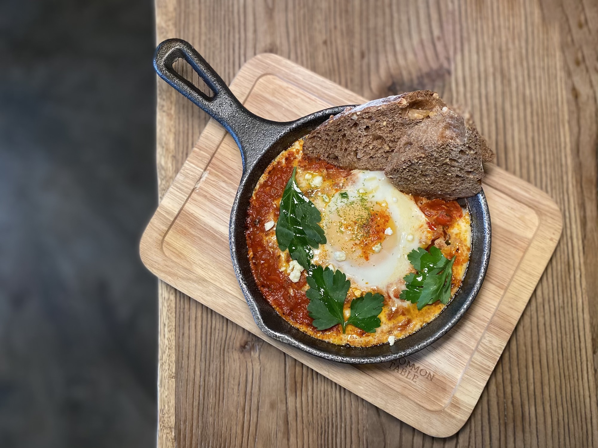 shakshuka at common table healthy breakfast