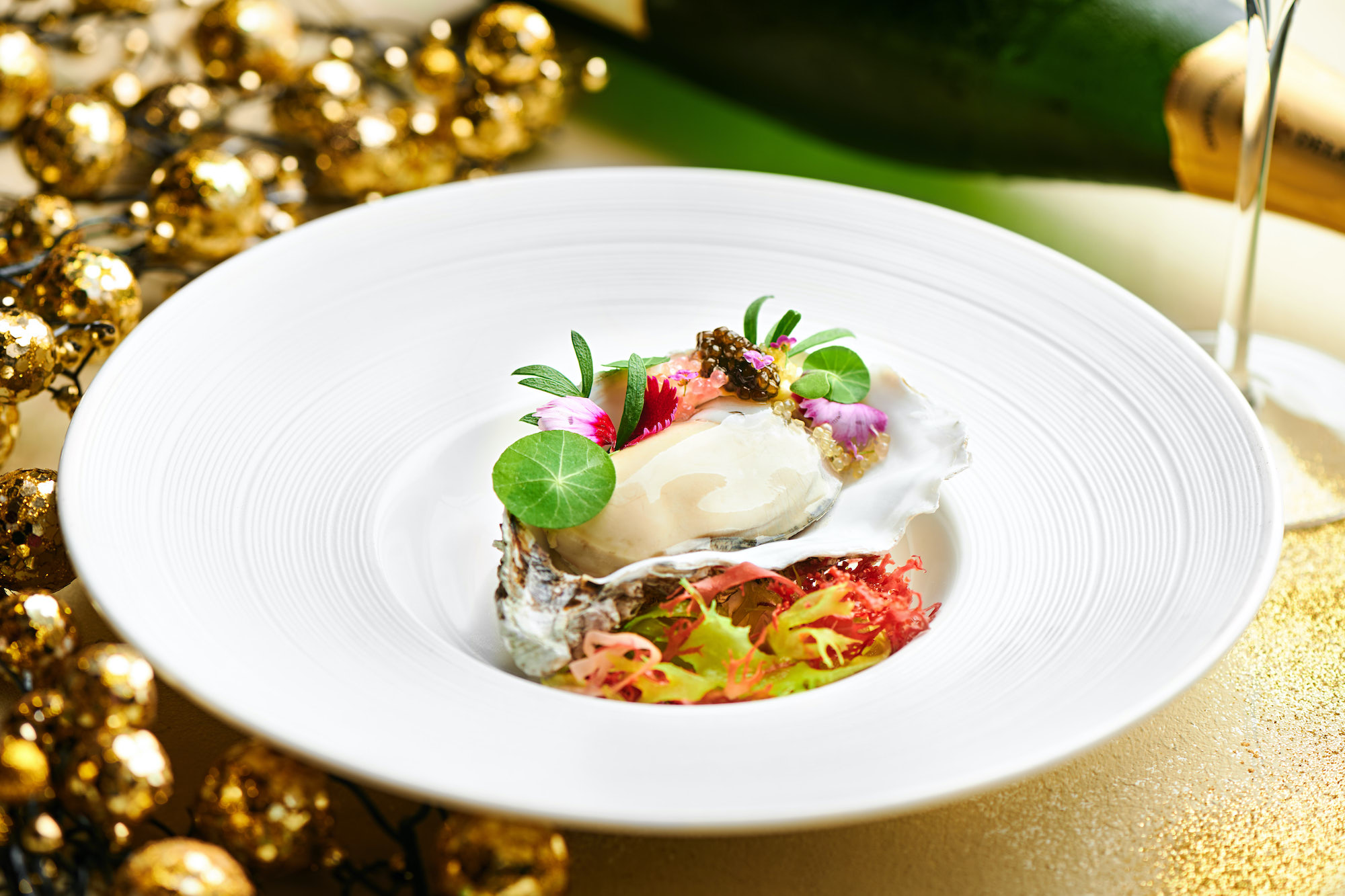 COD Lattitude Lightly Poached Gillardeau Oyster, Kristal Caviar new year's eve in macau 2021