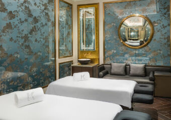 The Karl Lagerfeld Spa Massage Beds in a Room