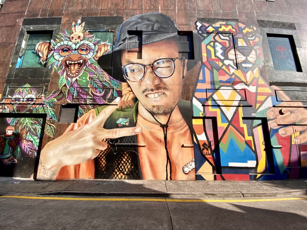 Kenji Rukkit Gus graffiti street art outloud festival praca ponte e horta art one day macau