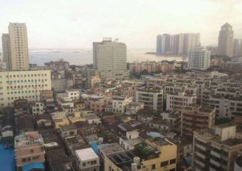 A view of Zhuhai city in Gongbei district, near the Macau border.