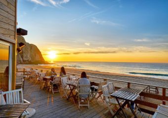 Bar do Fundo Sintra Portugal deck overlooking praia grande